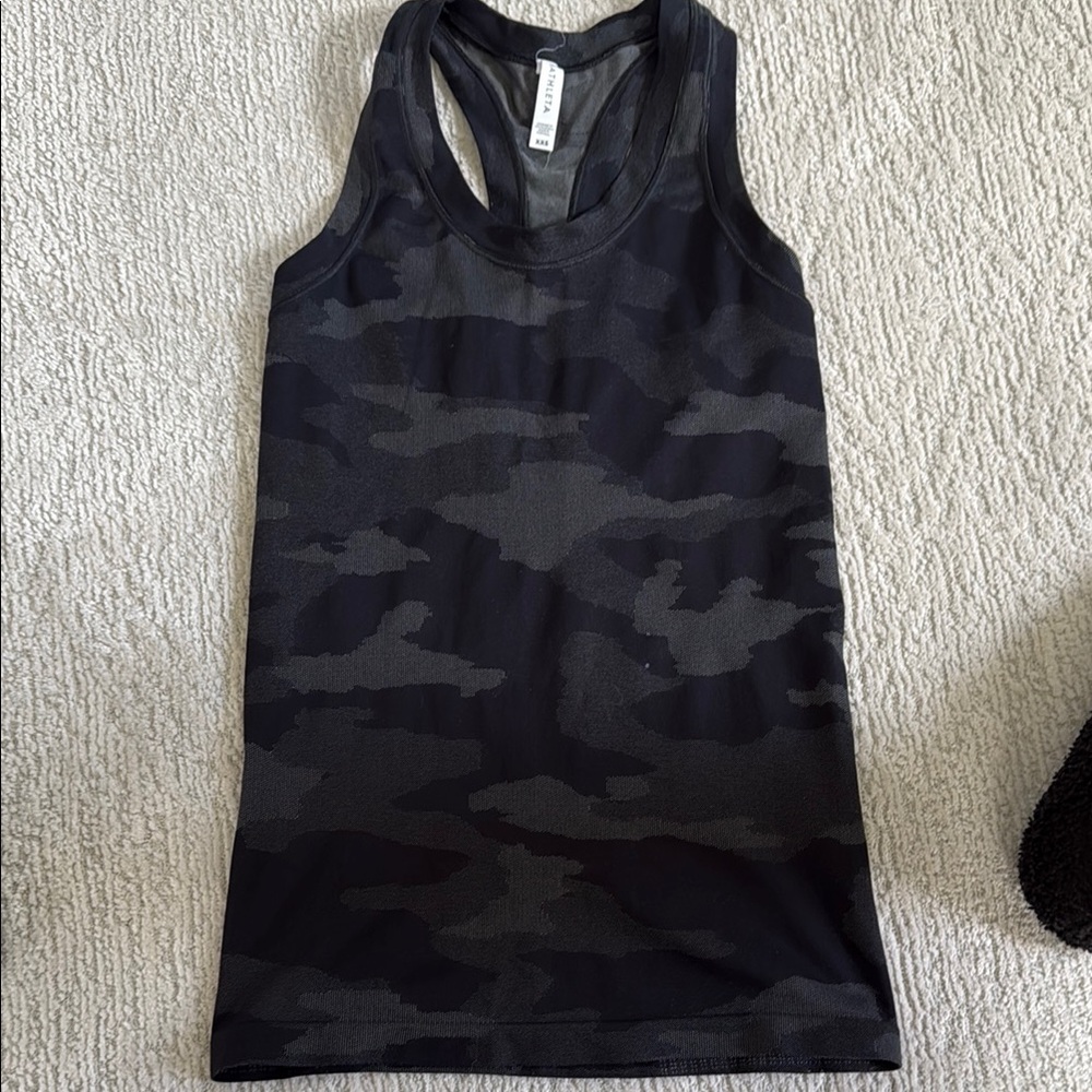 Athleta Black Camouflage Tank Top